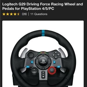 Steering wheel with additional stand for Play station gaming.